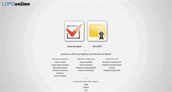 Desktop Screenshot of lopd-online.es