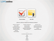 Tablet Screenshot of lopd-online.es